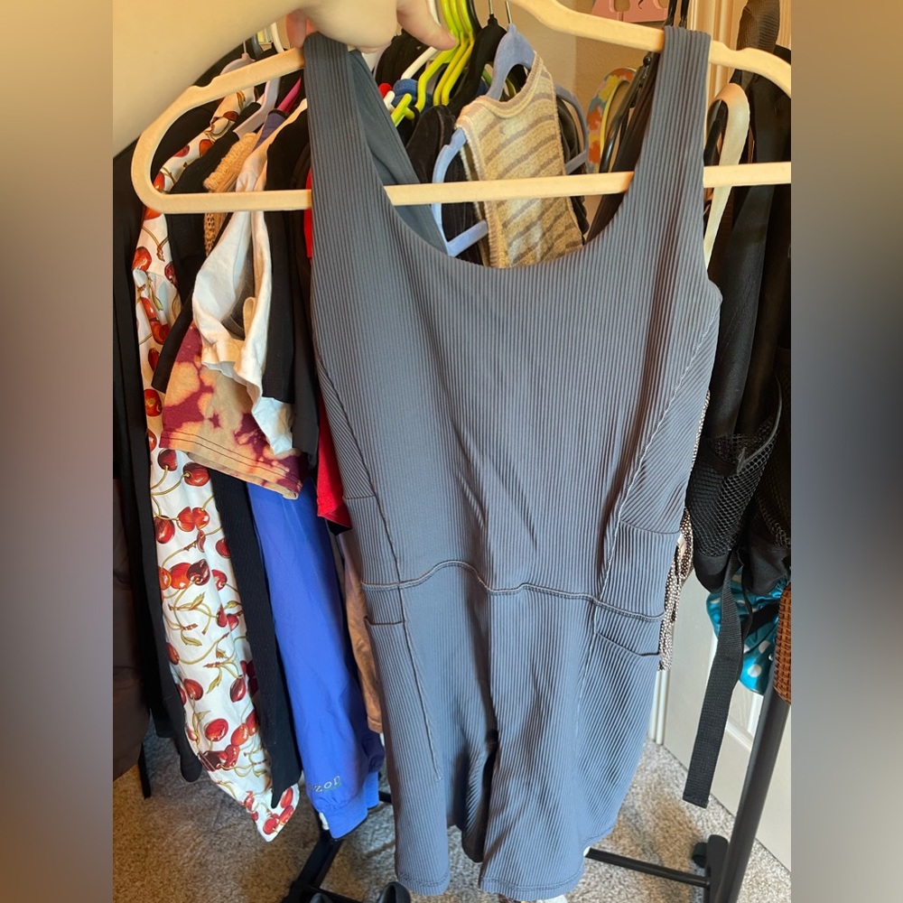 ATHLETA SALUTATION RIBBED SHORT PLAYSUIT